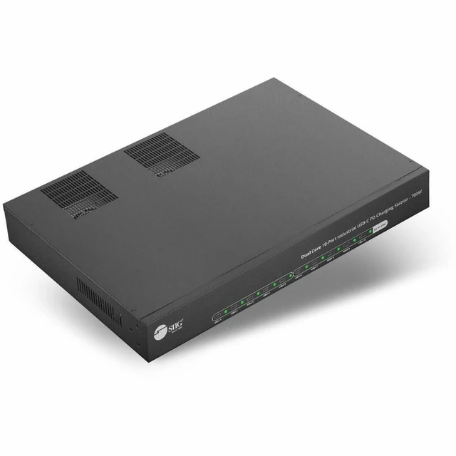 Alt view image 8 of 8 - SIIG Dual Core 10-Port Industrial USB-C PD Charging Station - 700W - Dual Core 10-Port Industrial USB-C PD Charging Station delivers a total power output of up to 700W - Providing up to 65W per port -