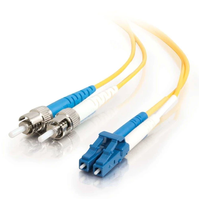 Alt view image 5 of 5 - AddOn 4m LC (M) to ST (M) Yellow OS1 Duplex LSZH Single-Mode Fiber Patch Cable