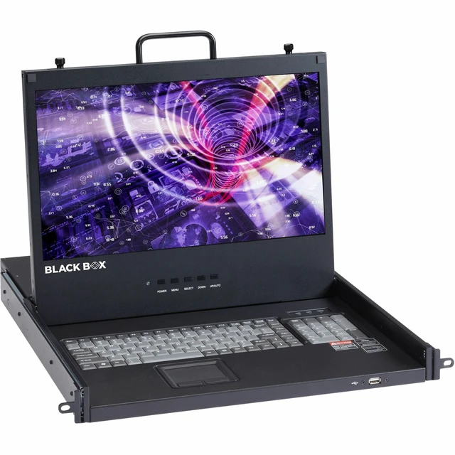 Alt view image 2 of 2 - Black Box KVM LCD Console Tray 17" Touchpad LED Backlight USB HDMI VGA KVT617A