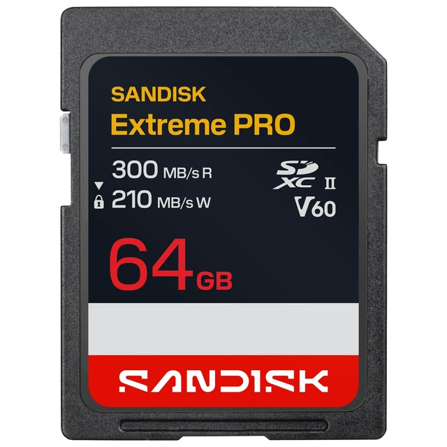 Alt view image 3 of 3 - SanDisk Extreme PRO UHS-II V60 SDXC Memory Card - 64GB, Single