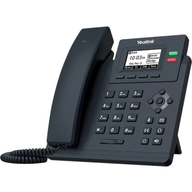 Alt view image 2 of 2 - Yealink T31P IP Phone Corded/Cordless Corded Wall Mountable Classic Gray