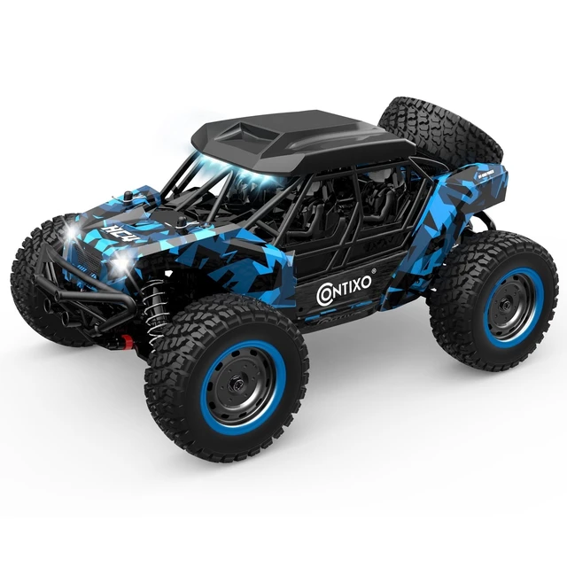 Alt view image 8 of 9 - Contixo 1:16 All Terrain RC Cars, 25 MPH High Speed Remote Control Car with 2.4 GHz Remote Control, 4WD Electric Vehicle Off-Road Truck, 4X4 Waterproof RC Trucks Toys for Ages 8-13+