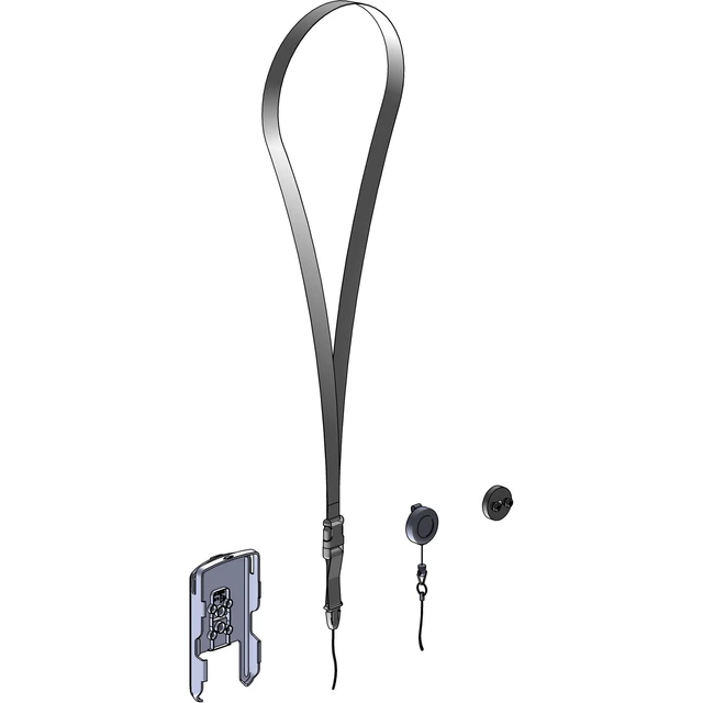 Alt view image 2 of 2 - Spacepole M-Case for Ingenico link 2500 Slim w/Lanyard & retractable cable (Black) - SPMC108-02