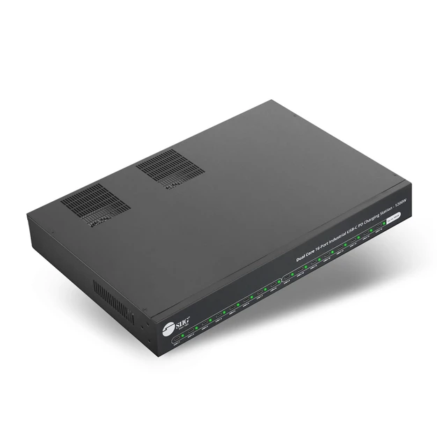 Alt view image 3 of 3 - SIIG Dual Core 16-Port Industrial USB-C PD Charging Station - 1200W - Dual Core 16-Port Industrial USB-C PD Charging Station -Delivering a total output of 1200W - Up to 10 port 100W or 16 port 65W - C