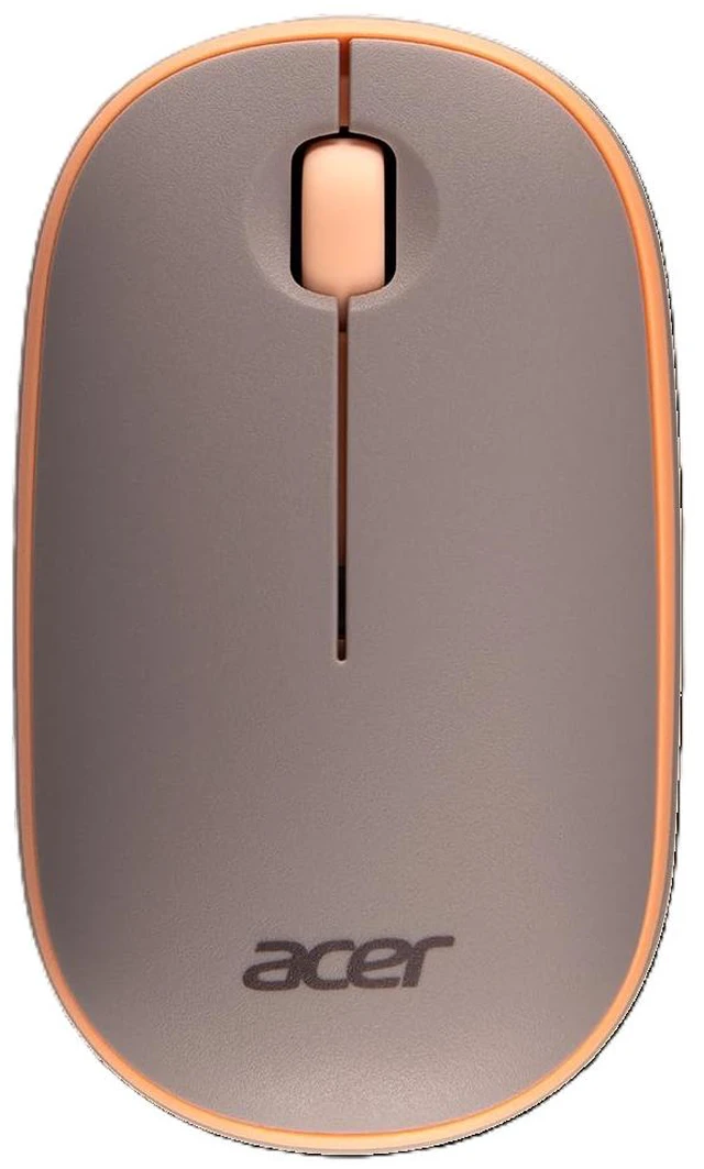 Alt view image 12 of 12 - Acer Bubble AMR100 Mouse - Optical - Wireless - Radio Frequency - 2.40 GHz - Peach - USB - Symmetrical - 1 x AA Battery Supported