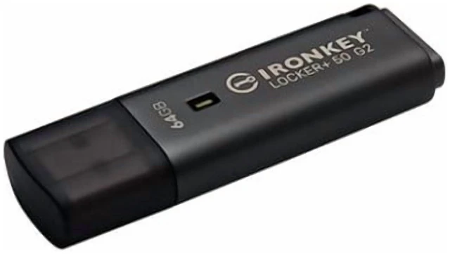 Alt view image 5 of 5 - IronKey Locker+ 50 G2 USB Flash Drive - 64 GB - USB 3.0, USB 3.1, USB 3.2 (Gen 1), USB Type A - 145 MB/s Read Speed - 115 MB/s Write Speed - 256-bit AES-XTS, 256-bit AES - TAA Compliant