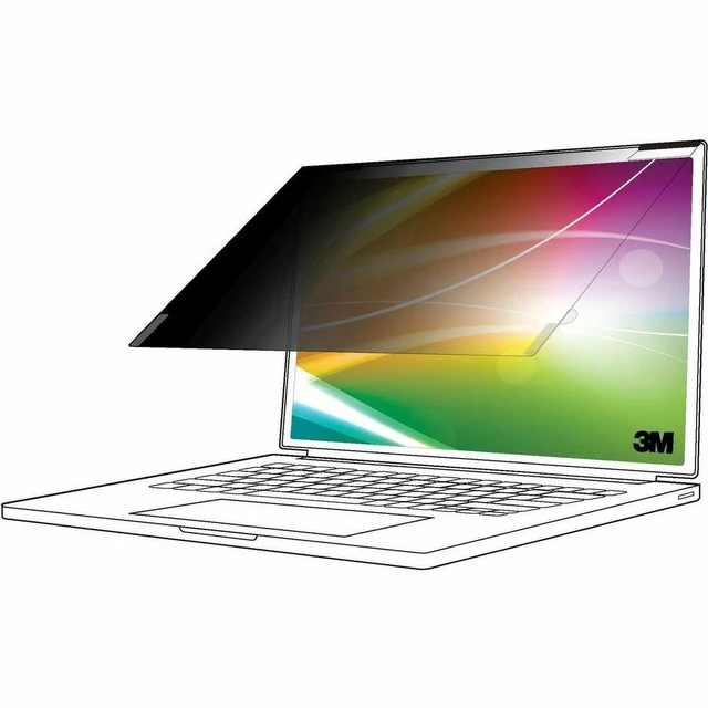 Alt view image 12 of 12 - 3M Bright Screen Privacy Filter for Dell XPS 14 inch 16:10 Aspect Rati Model BPNDE006
