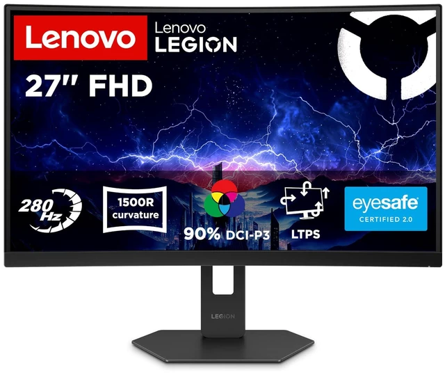 Alt view image 17 of 17 - Lenovo Legion 27-2c 27-inch VA Curved 280hz Gaming Monitor