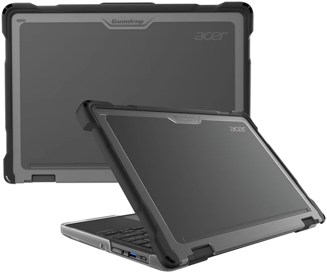 Alt view image 9 of 9 - Gumdrop SlimTech for Acer TravelMate B3 Spin 12 - For Acer Chromebook - Transparent - Bump Resistant, Drop Resistant, Shock Absorbing, Impact Resistant, Scratch Resistant - Rubber - Rugged