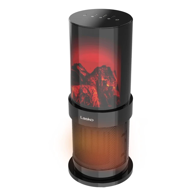 Alt view image 8 of 8 - Lasko 20" Fireplace Ceramic Tower Space Heater - Ceramic - Electric - 900 W to 1500 W - 2 x Heat Settings - Timer - 300 Sq. ft. Coverage Area - 1500 W - 120 V AC - 12.50 A - Oscillation - Indoor,