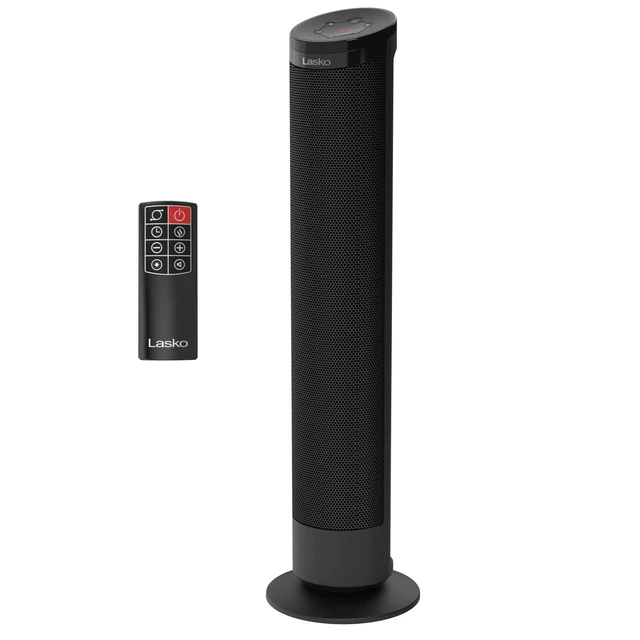 Alt view image 8 of 9 - Lasko 30" Ceramic Tower Space Heater - Ceramic - Electric - 900 W to 1500 W - 3 x Heat Settings - Timer - 300 Sq. ft. Coverage Area - 1500 W - 120 V AC - 12.50 A - Remote Control - Oscillation -