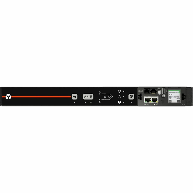 Alt view image 5 of 5 - Vertiv Geist Rack Transfer Switch PDU with Next-Generation IMD| 15A| 120V| 1.4kW| (10) NEMA 5-15R Receptacles| (2) NEMA 5-15P Plug| VA4N11A0 - Redundant Power-Sharing Port | High-Visibility Touchscree