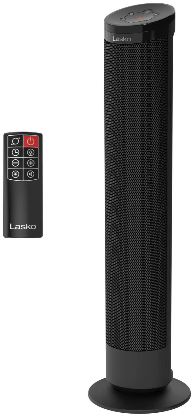 Alt view image 9 of 9 - Lasko 30" Ceramic Tower Space Heater - Ceramic - Electric - 900 W to 1500 W - 3 x Heat Settings - Timer - 300 Sq. ft. Coverage Area - 1500 W - 120 V AC - 12.50 A - Remote Control - Oscillation -