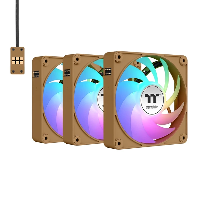 Alt view image 16 of 16 - Thermaltake CT120 EX ARGB Sync PC Cooling Fan Gravel Sand (3-Fan Pack)