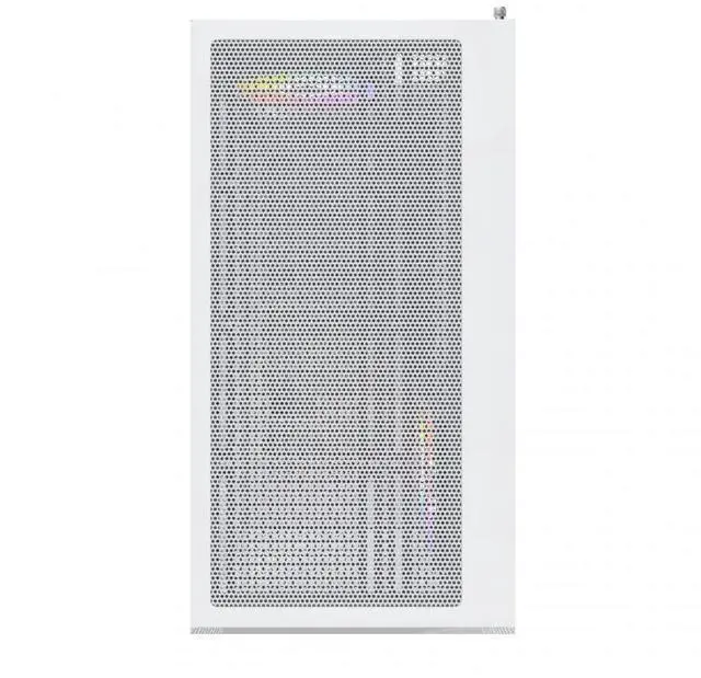Alt view image 7 of 7 - MONTECH XR, ATX Mid-Tower PC Gaming Case, 3 x 120mm ARGB PWM Fans  Pre-Installed, Full-View Dual Tempered Glass Panel, Wood-Grain Design I/O Interface, Support 4090 GPUs, 360mm Radiator Support, White