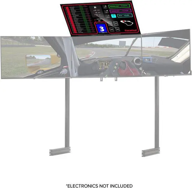Alt view image 2 of 7 - Next Level Racing Elite Freestanding Overhead/Quad Monitor Stand Add-On- Black Edition (NLR-E038)