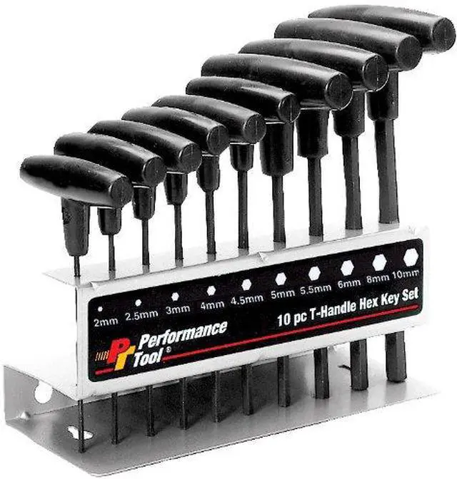 Alt view image 3 of 4 - Performance W80275 10-Piece Metric T-Handle Hex Key Set