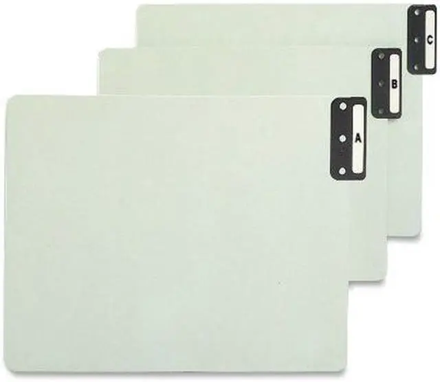 Main image of Smead End Tab Guide Vertical A-Z/ST Letter Gray/Green 61676