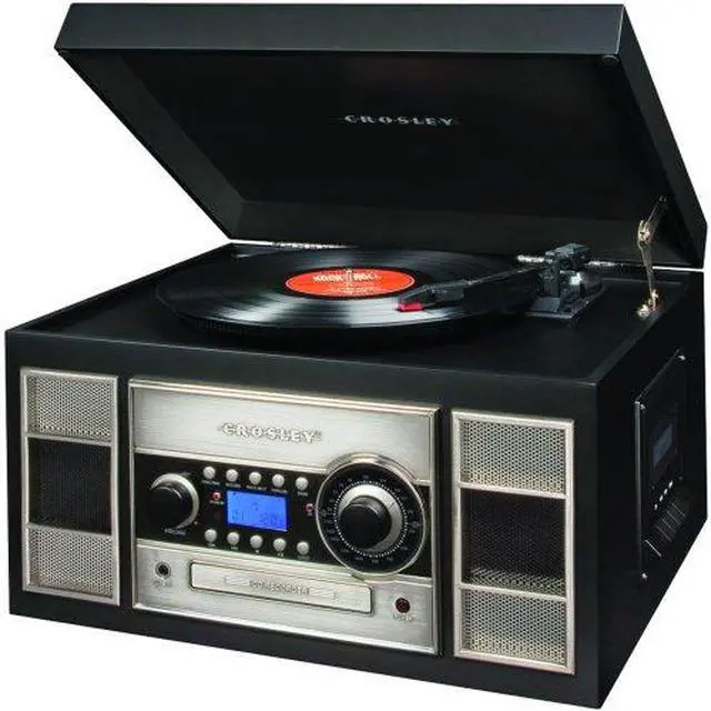 Alt view image 2 of 20 - Crosley Radio CR2413A-BK Memory Master II CD Recorder/USB (Black)