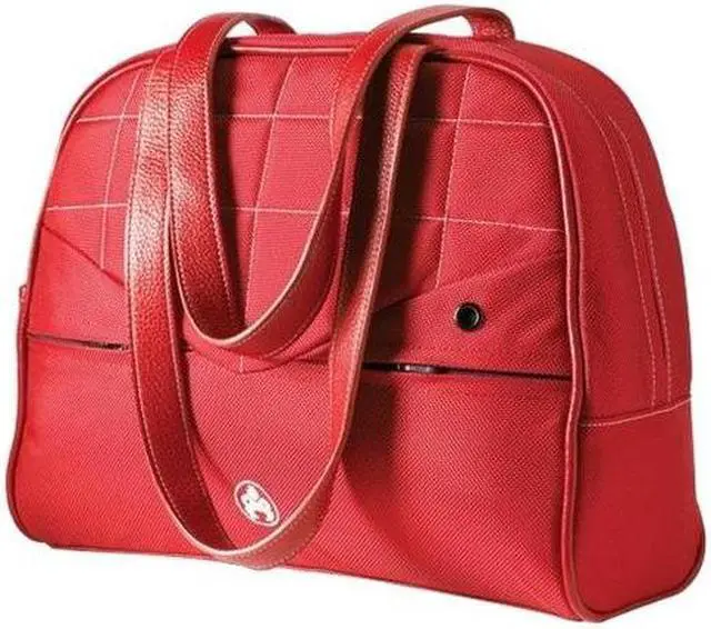 Alt view image 6 of 9 - Sumo - Women's 14.1" Ultrabook or 15" MacBook Laptop Purse - Red w/ White Stitching