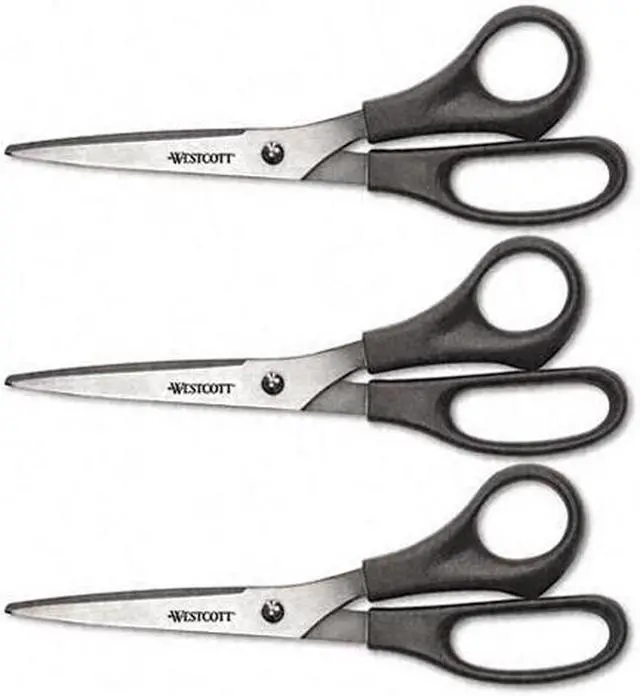 Alt view image 2 of 11 - Westcott Value Line Stainless Steel Shears 8" Long 3/Pack 13402