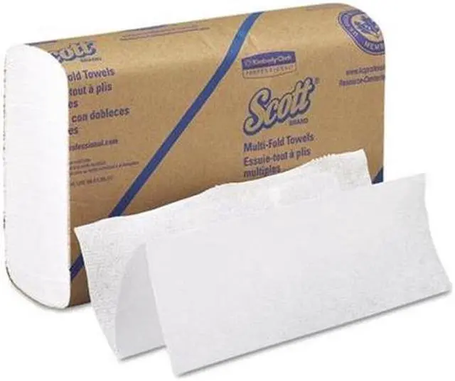 Alt view image 2 of 15 - Scott Multifold Paper Towels, 9 1/5 X 9 2/5, White, 250/Pack, 16 Packs