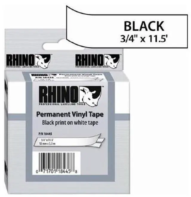 Main image of Sanford 18445 Black on White Label Printer Tape, 19mm Width, 5.5m Length