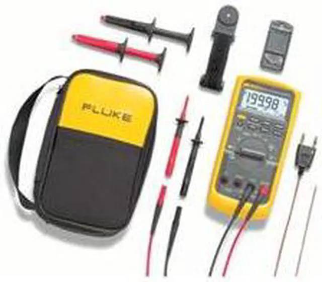 Main image of Fluke - FLUKE-87-5/E2-KIT - Fluke FLUKE-87-5/E2-KIT Industrial Electrician True RMS Multimeter Combo Kit; For Voltage, Current, Frequency and Capacitance Measurements For Everyday Use