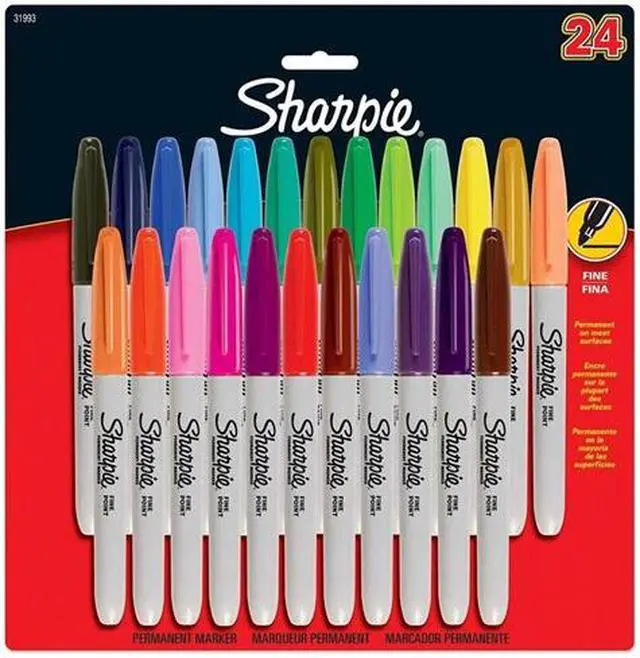 Alt view image 2 of 9 - Permanent Marker Fine Point 24/PK Assorted