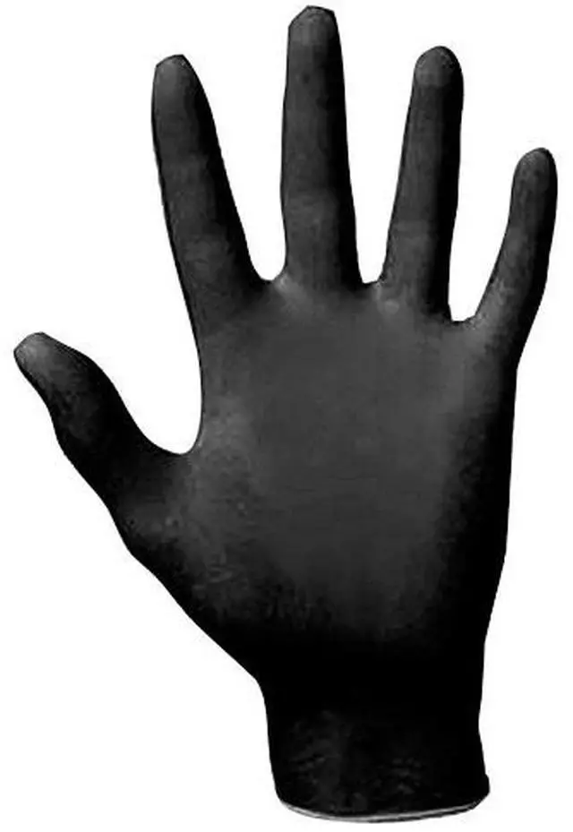 Alt view image 2 of 10 - Sas Safety Corp SS66516 Raven Nitrile Small Powder-free Gloves - Black