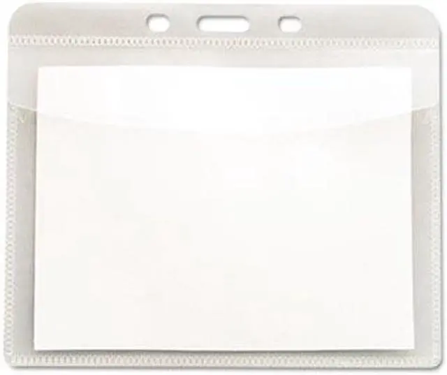 Main image of Advantus 75604 PVC-Free Badge Holders, Vertical, 3" x 4", Clear, 50/Pack