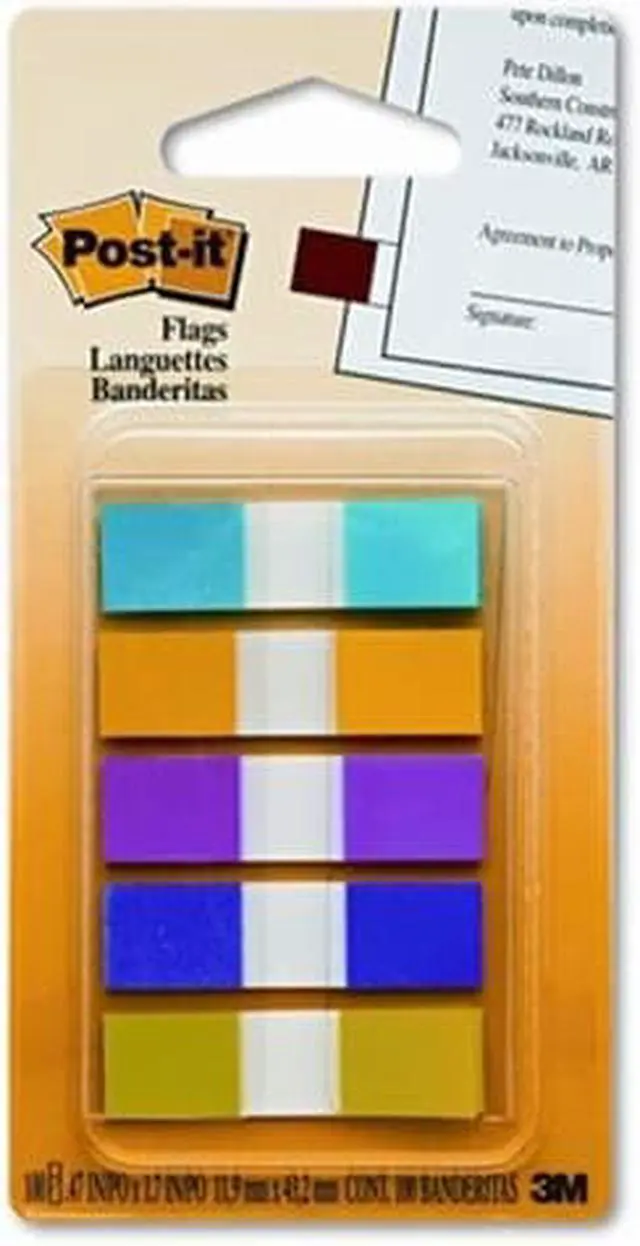 Alt view image 2 of 20 - 3M 6835CB Small Flags Five Bright Colors Five Dispensers of 20 Flags per Color