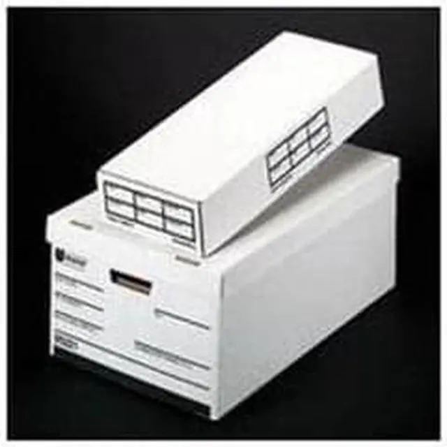 Alt view image 2 of 6 - Universal Lift-Off Lid File Storage Box Legal Fiberboard White 12/Carton 95221