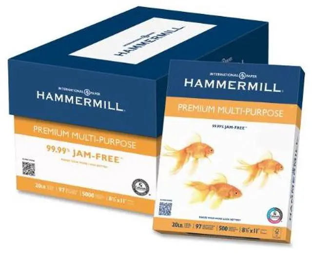 Alt view image 3 of 16 - Hammermill Premium Multipurpose Paper 20-lb. 8-1/2 x 11 White 5000/Carton 106310