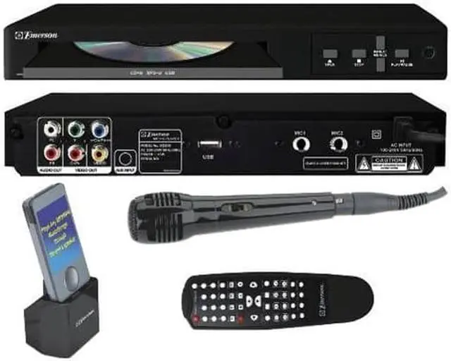Alt view image 2 of 4 - Emerson GQ100 CD+G/Usb/Mp3G Karaoke Player