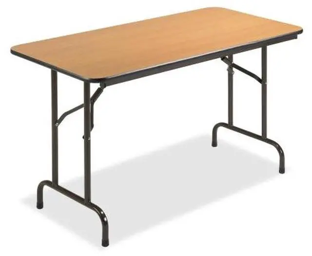 Alt view image 2 of 9 - Folding Table, 48"x24"x29", Mahogany