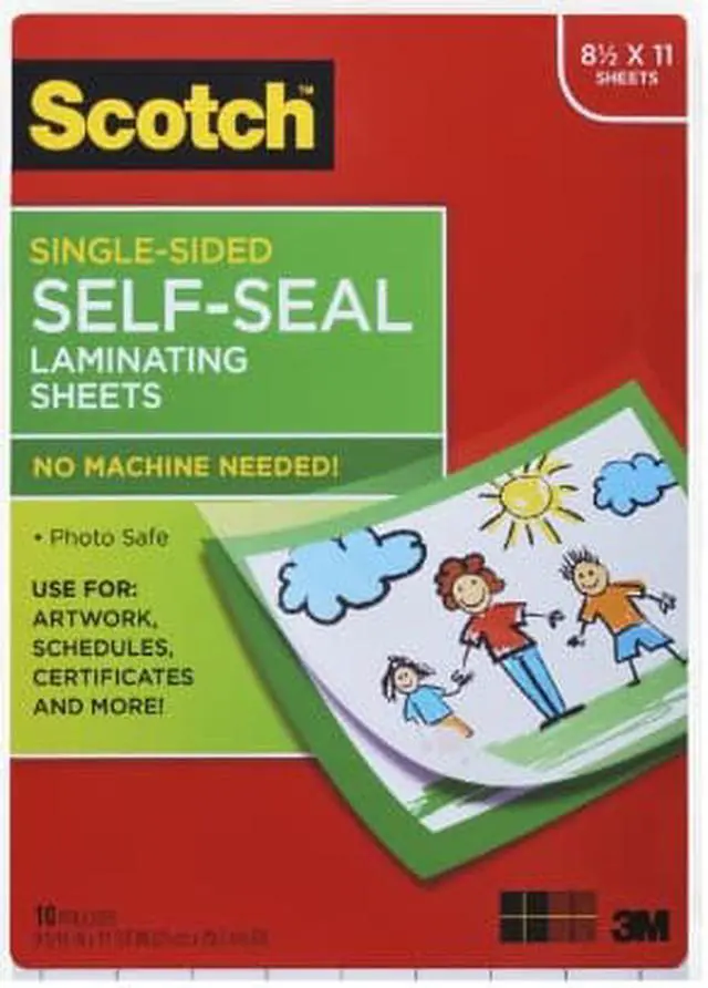 Alt view image 2 of 12 - Self-Sealing Laminating Sheets, 6.0 mil, 8 1/2 x 11, 10/Pack