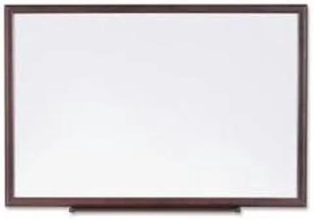 Main image of Lorell Dry-Erase Board Wood Frame 6'x4' Brown/White 84169