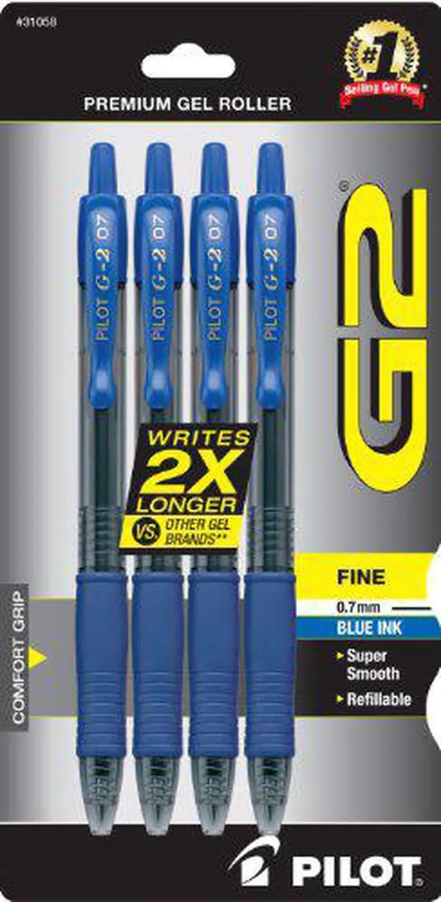 Main image of Pilot Gel Pen Retractable/Refillable Fine Point 4/PK Blue 31058