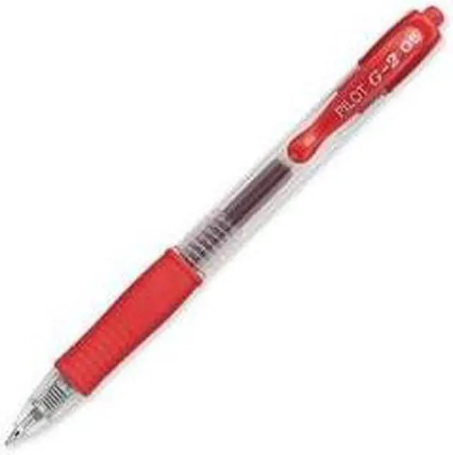 Alt view image 2 of 9 - Pilot 31105 G2 Rollerball Pen Extra Fine Pen Point Type - 0.5 mm Pen Point Size - Red Ink - 12 / Dozen