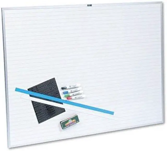 Main image of MAGNA VISUAL NMW-3648G 36"x48" Magnetic Porcelain Planning Board, White/Blue