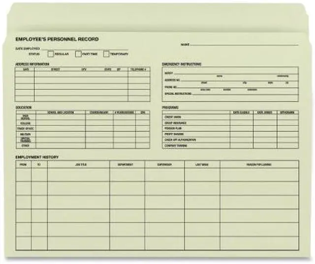 Alt view image 3 of 11 - Smead Employee Record File Folder 77000