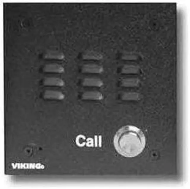 Main image of Viking Electronics - E-10A-EWP - Speaker Phone with Call Button & Black Aluminum Faceplate Flush Mount with Included