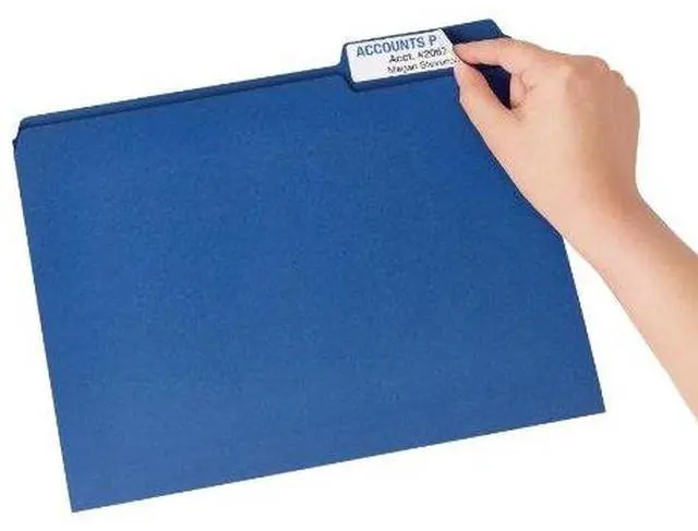 Main image of Avery Removable Extra-Large File Folder Labels, Sure Feed Technology, Removable Adhesive, White, 0.94" x 3.44", 450 Labels (8425)