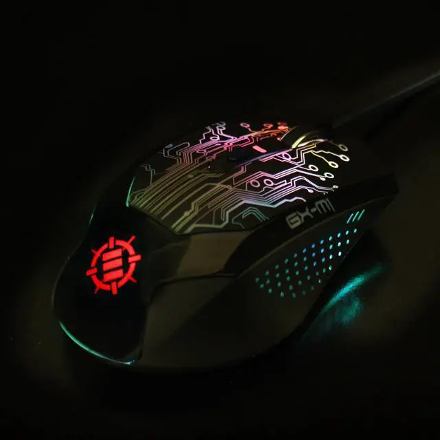 Alt view image 2 of 13 - ENHANCE GX-M1 Gaming Mouse with 3500 dpi, Optical Sensor and Color-Changing LED Lights