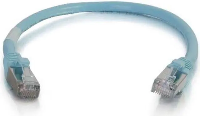 Alt view image 2 of 6 - C2G 00740 Cat6a Cable - Snagless Shielded Ethernet Network Patch Cable, Aqua (1 Foot, 0.30 Meters)