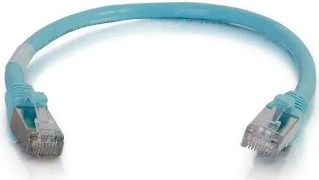 Alt view image 5 of 13 - C2G 00749 Cat6a Cable - Snagless Shielded Ethernet Network Patch Cable, Aqua (10 Feet, 3.04 Meters)