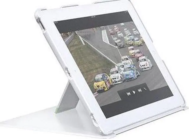 Main image of Esselte iPad Cover w Stand - iPad - White - ABS Plastic, Thermoplastic Elastomer (TPE), MicroFiber