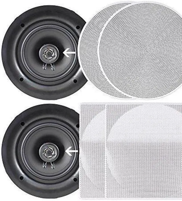 Main image of PYLE  PDIC86  8.0" In-Wall / In-Ceiling Dual Stereo Speakers, 250 Watt, 2-Way, Flush Mount