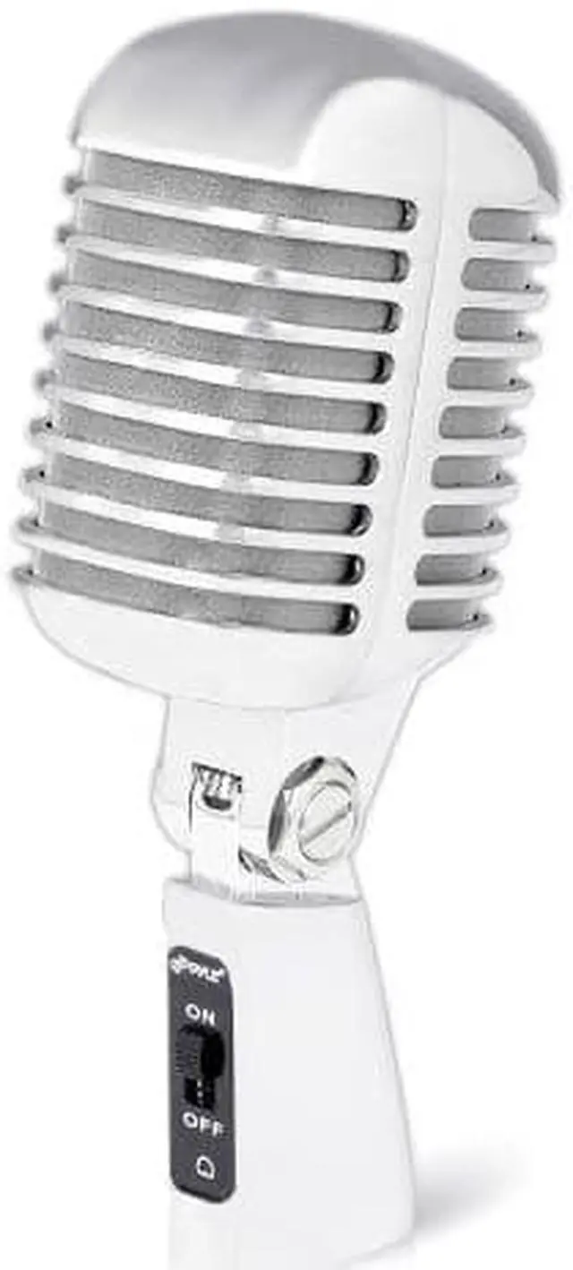 Alt view image 5 of 19 - PylePro - Classic Retro Vintage Style Dynamic Vocal Microphone with 16ft XLR Cable (Silver)